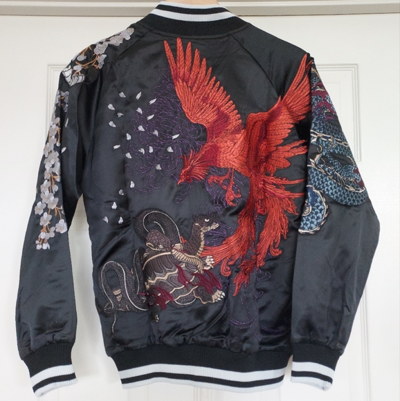 NWT Koisea satin bomber jacket, unisex size M (oversized for women) - Picture 2 of 12